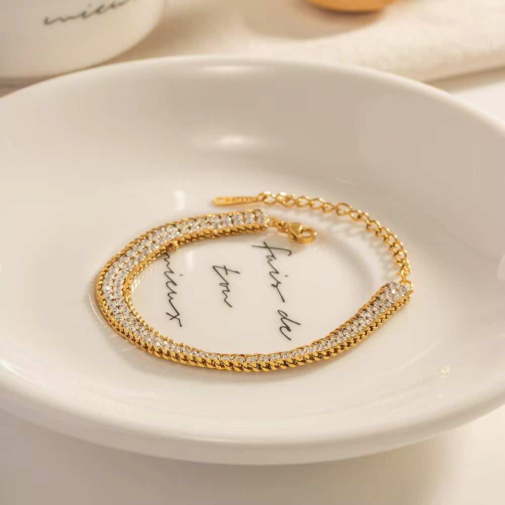 Hazel Stack Four Layered Zirconia Bracelet