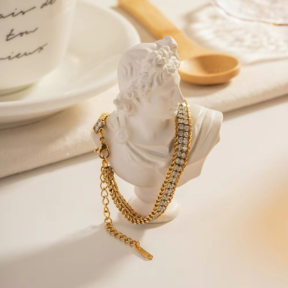 Hazel Stack Four Layered Zirconia Bracelet