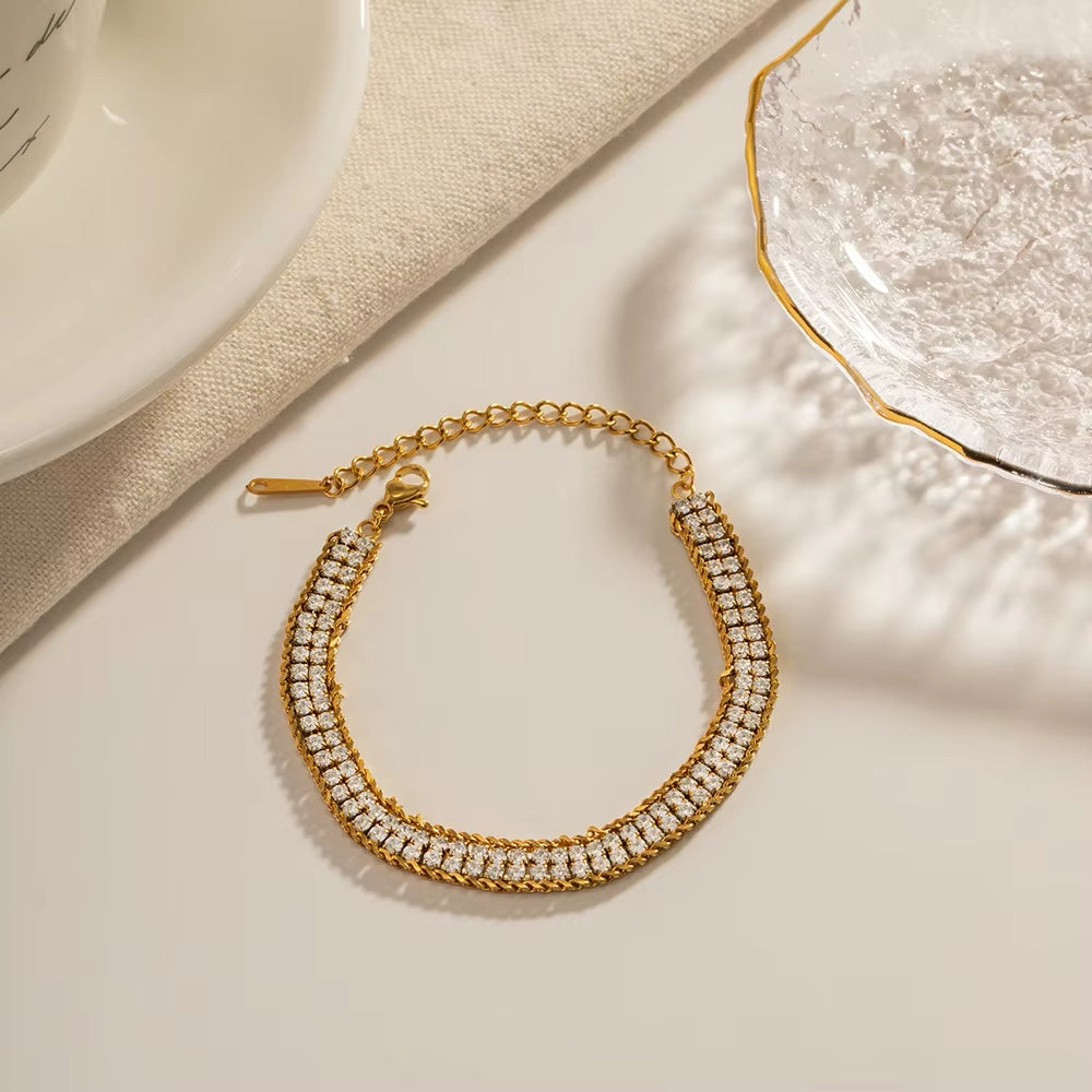 Hazel Stack Four Layered Zirconia Bracelet