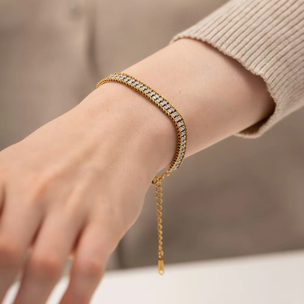 Hazel Stack Four Layered Zirconia Bracelet