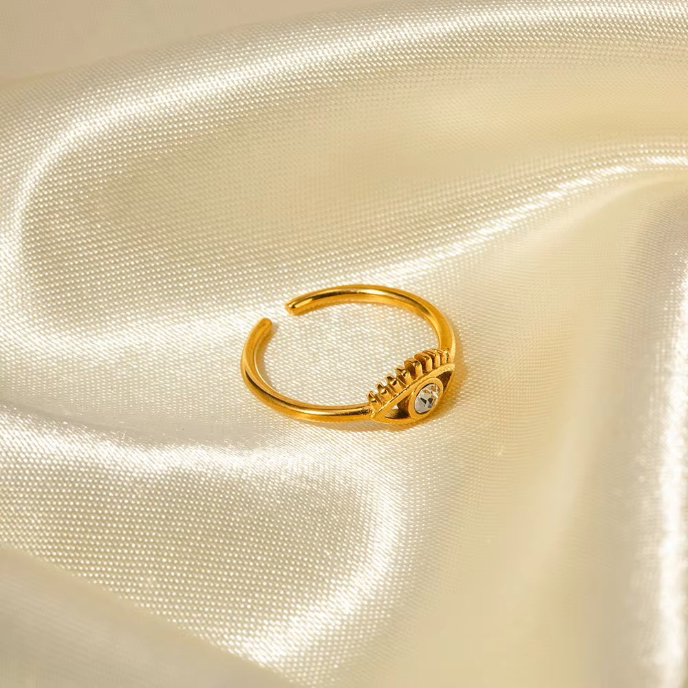 Katia Evil Eye Ring (Adjustable)