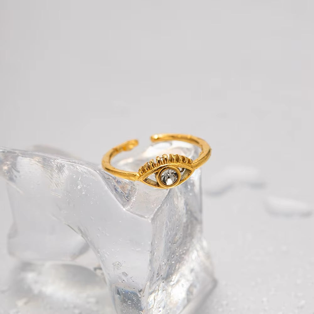 Katia Evil Eye Ring (Adjustable)