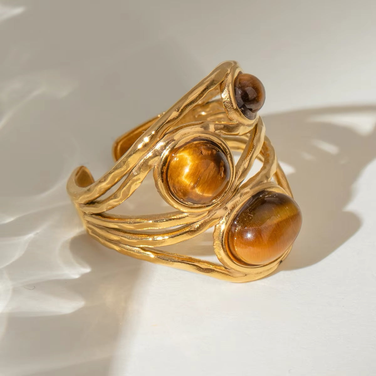 Zera Earth Stones Ring (Adjustable)