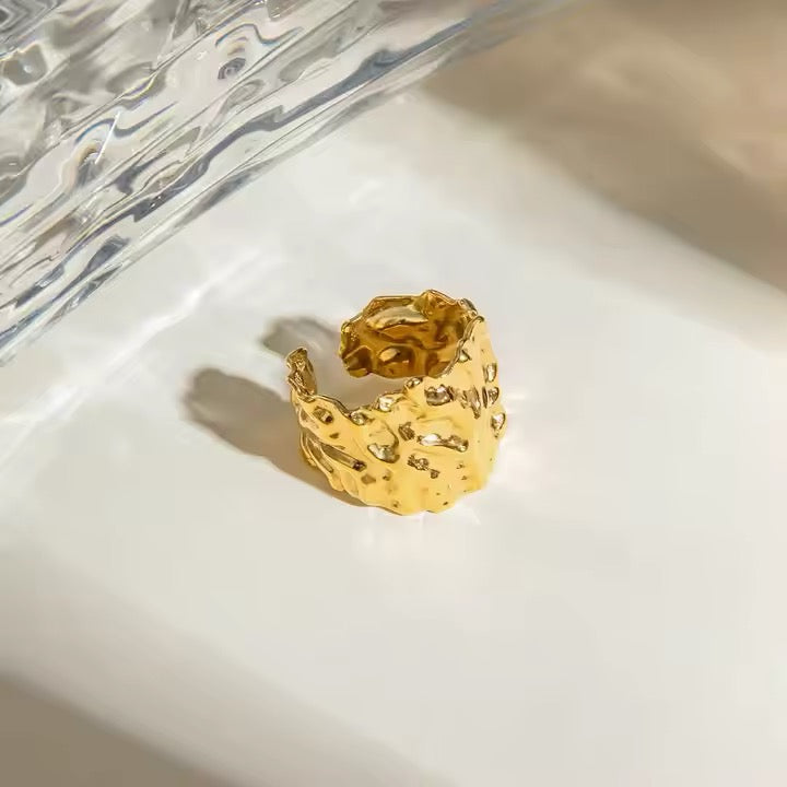 Molten Lava Band Ring (Adjustable)