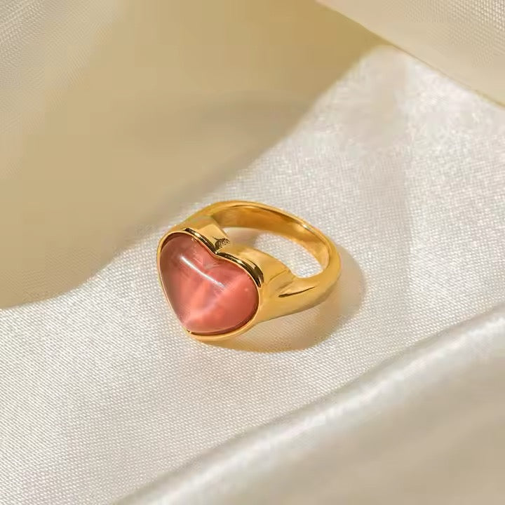 Romeo Pink Heart Ring