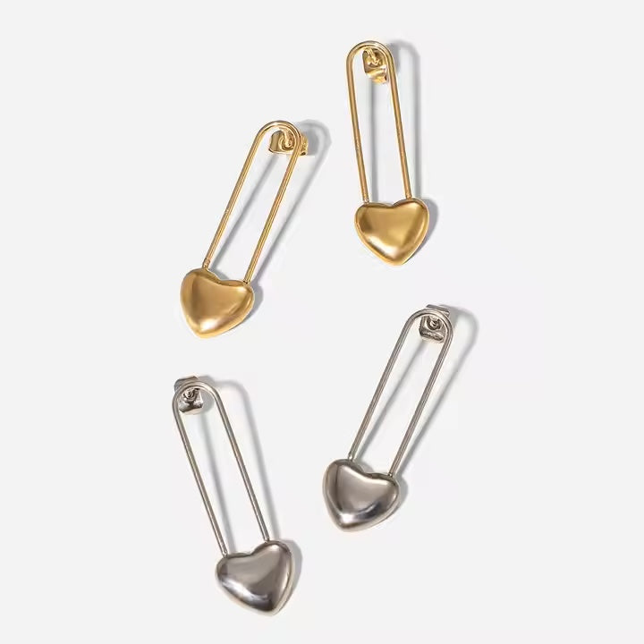 Heart Clip Studs