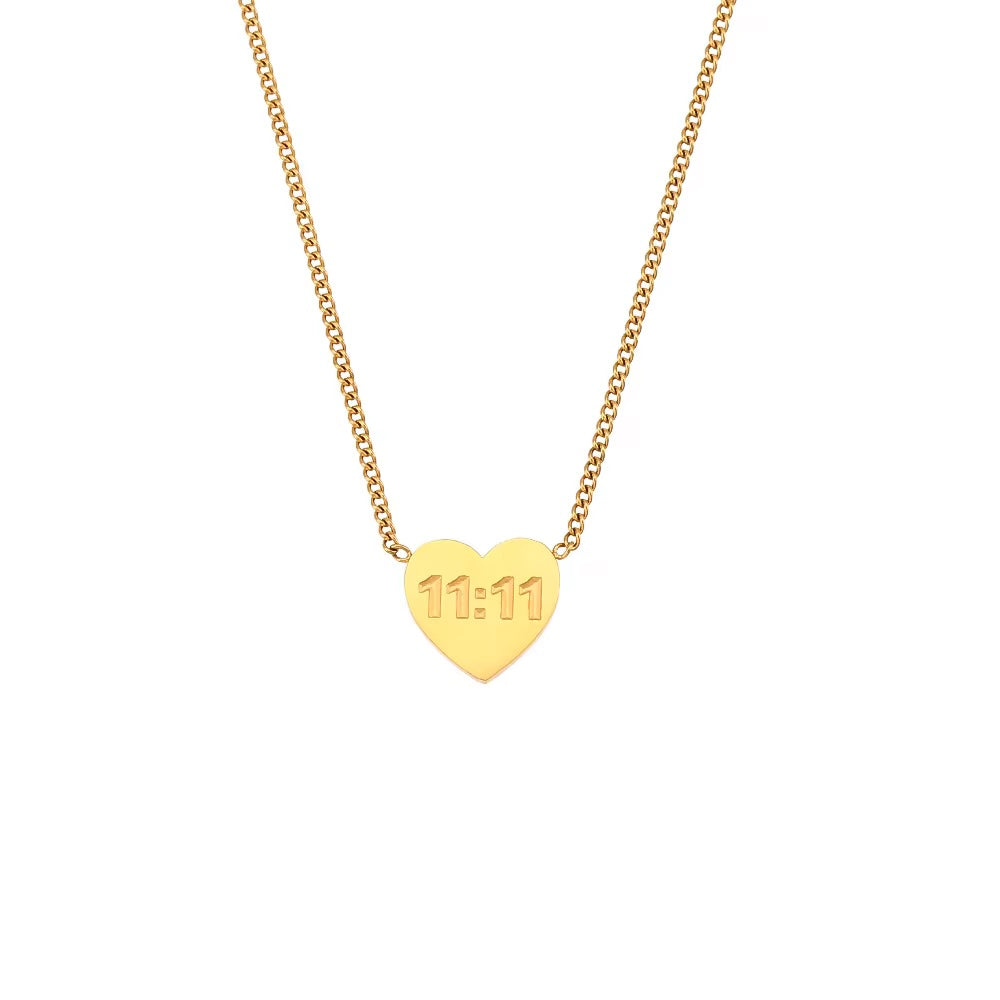 Eleven Eleven Heart Necklace