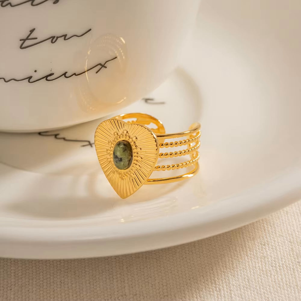 Ezra Stone Heart Ring