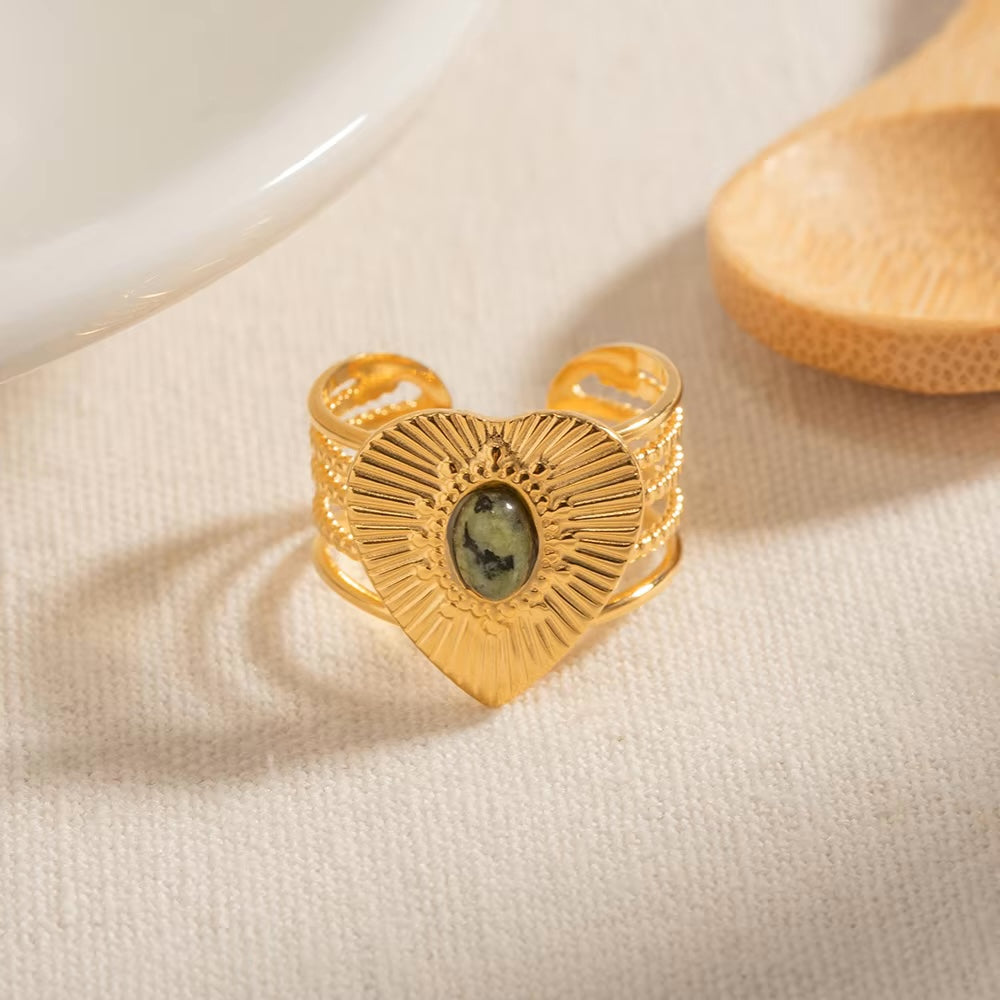 Ezra Stone Heart Ring