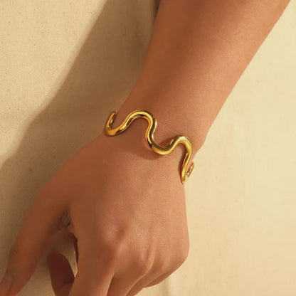Barbara Solid Gold Band ( Adjustable)