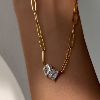 Dual Rhinestone Necklace