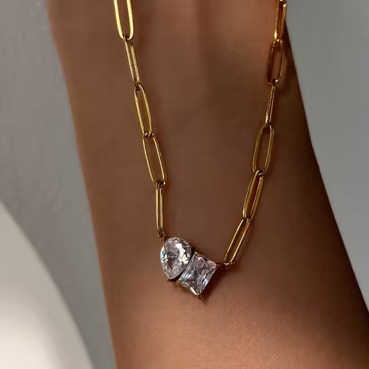 Dual Rhinestone Necklace