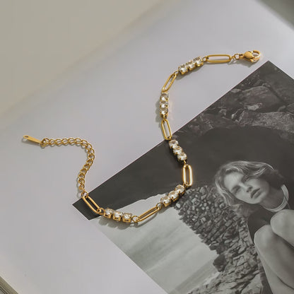 Penny Zirconia Chain Bracelet