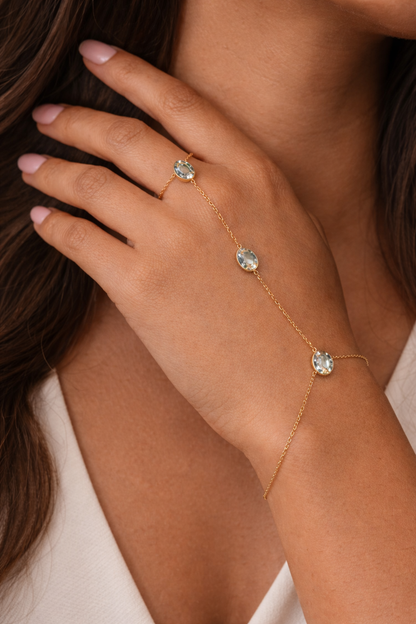 Victoria zirconia Hand Chain