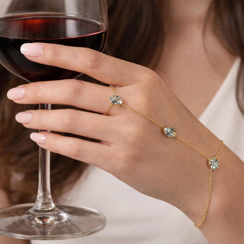 Victoria zirconia Hand Chain