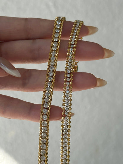 Genelia Triple Layered Zircon Bracelet