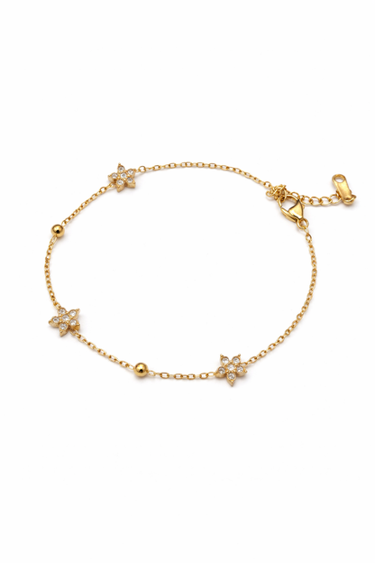 Sandrine Zirconia Flower Bracelet