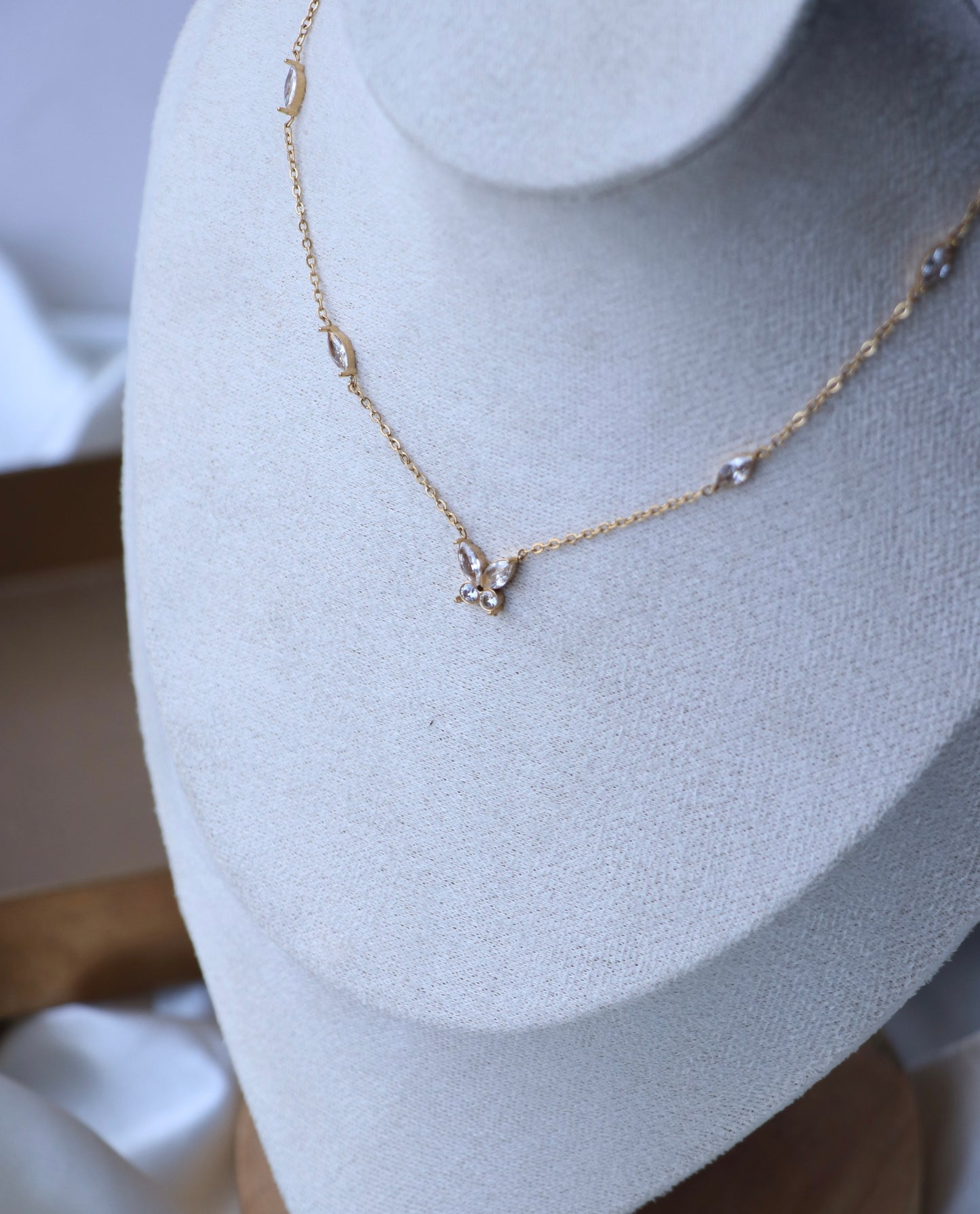 Zirconia diamond butterfly Chain