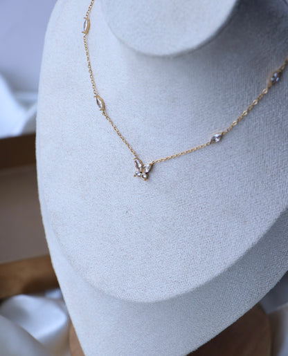 Zirconia diamond butterfly Chain