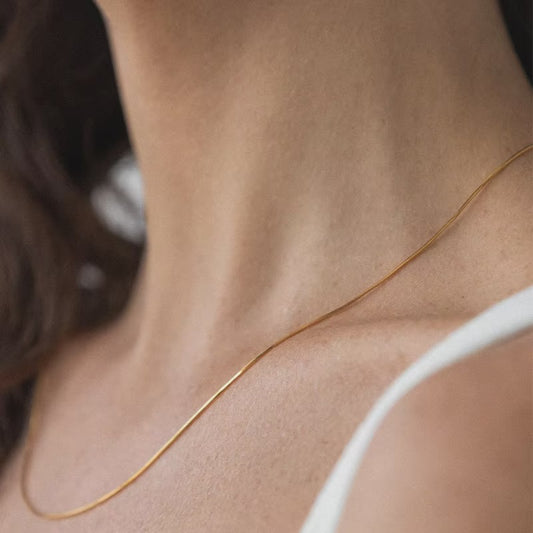 Skinny Solid Gold Chain