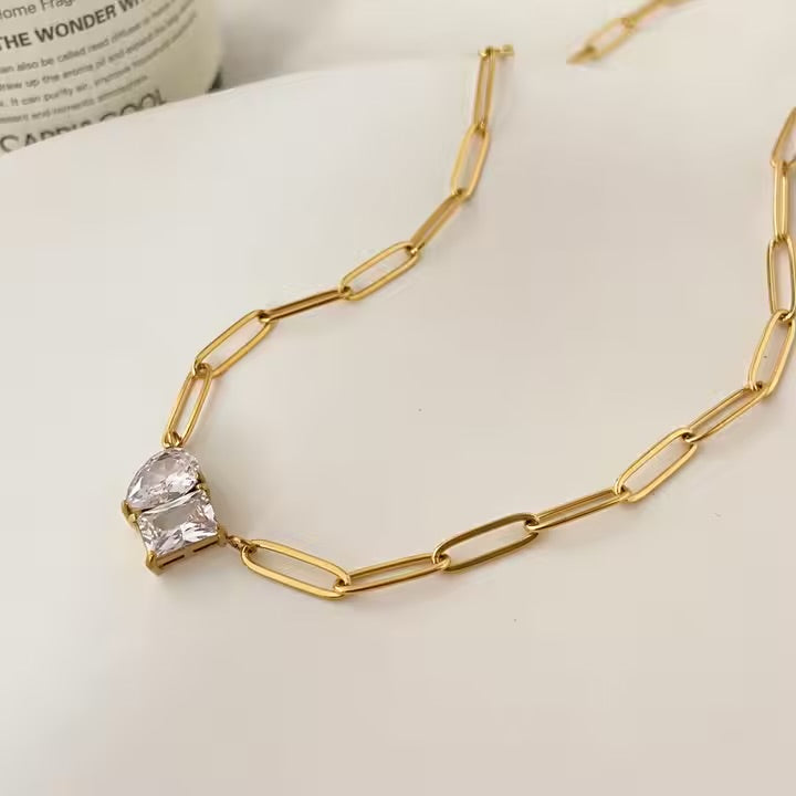 Dual Rhinestone Necklace