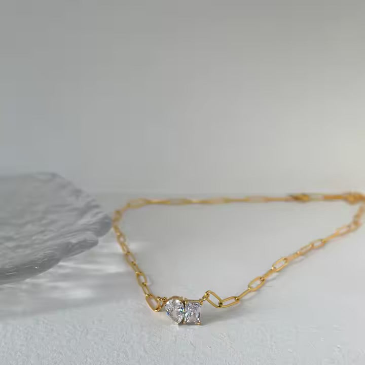Dual Rhinestone Necklace