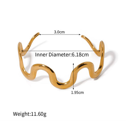 Barbara Solid Gold Band ( Adjustable)