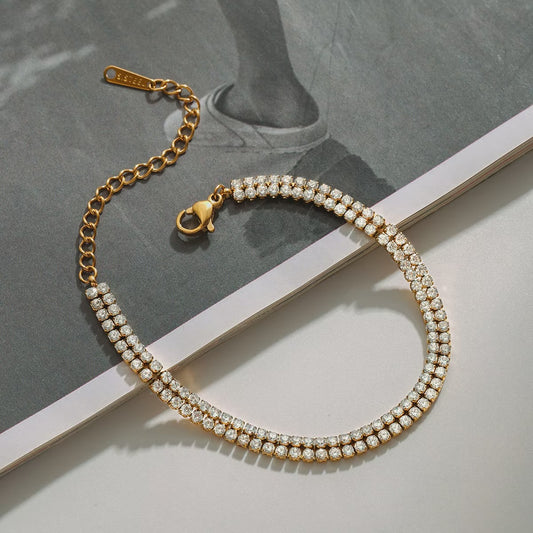 Victoria Dual Line Zirconia Bracelet