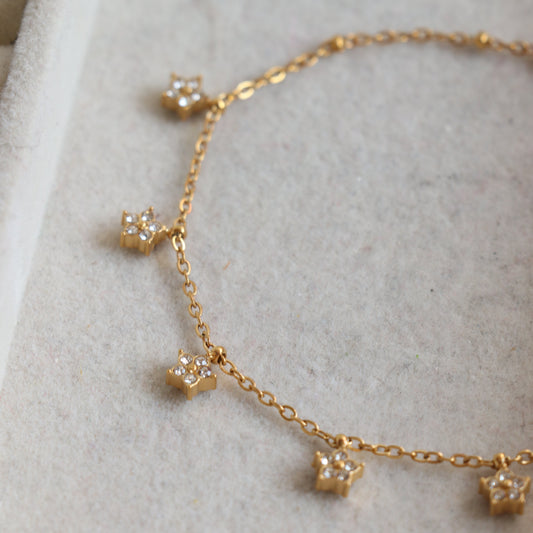 Dainty Flower Zirconia Bracelet