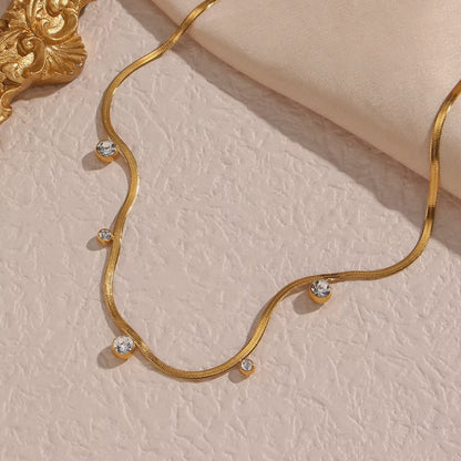 Hazel Zirconia Line Chain