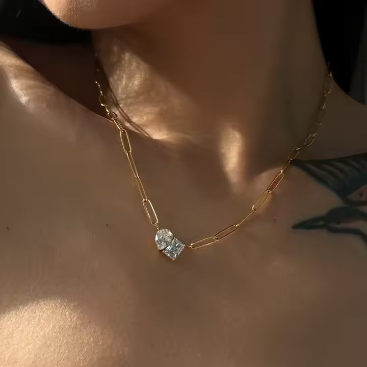 Dual Rhinestone Necklace