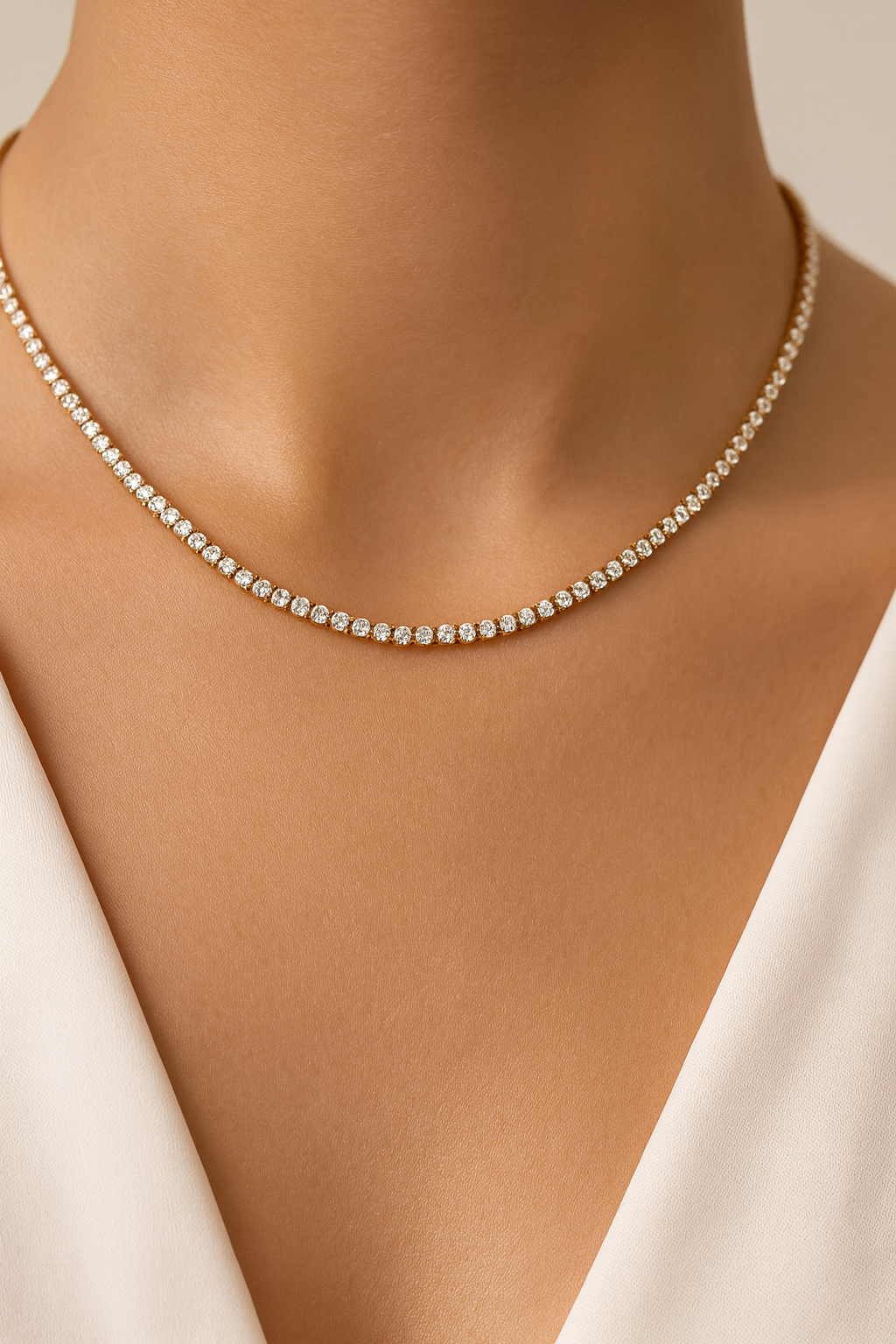 Dainty Diamond Line Chain
