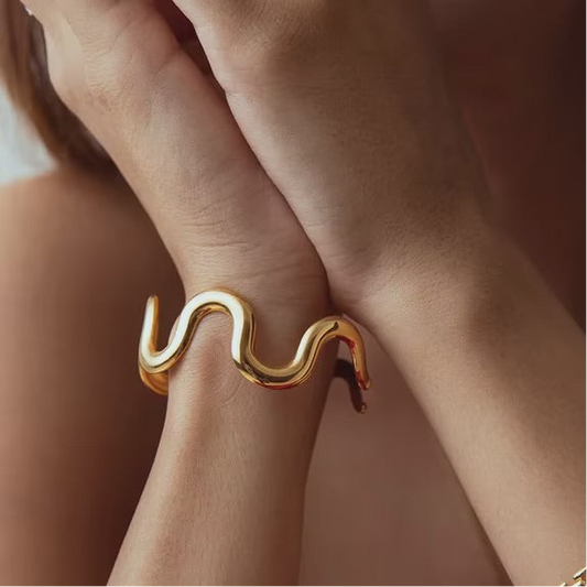 Barbara Solid Gold Band ( Adjustable)