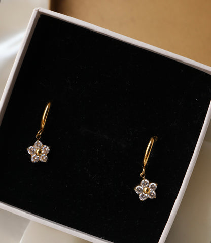 Iced Daisy Diamond Huggies