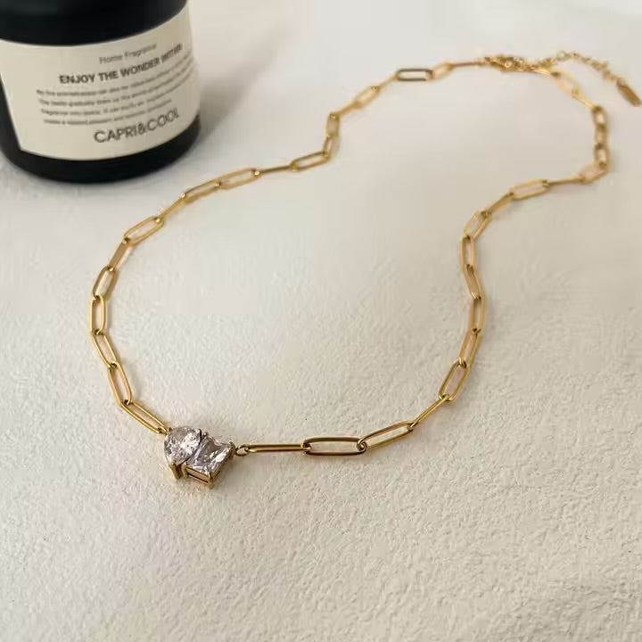 Dual Rhinestone Necklace