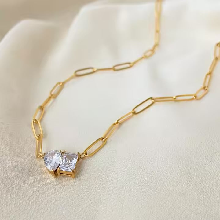 Dual Rhinestone Necklace