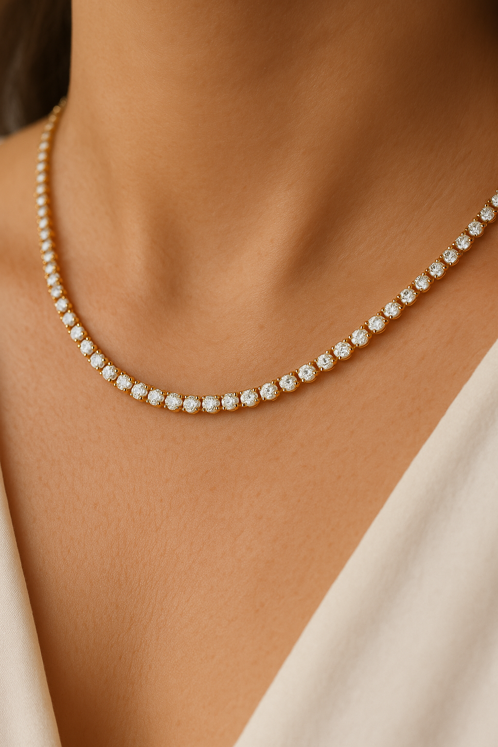 Dainty Diamond Line Chain