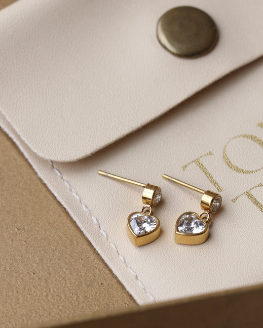 Tiny Pixie Heart Earrings