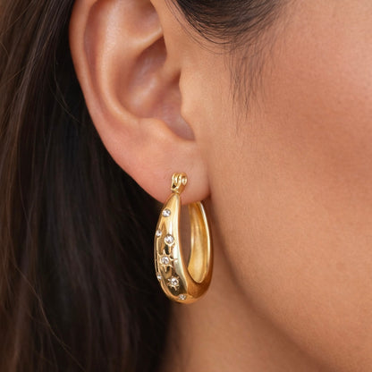 Mini Luna Zirconia Hoops