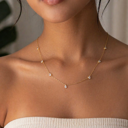 Aeris Drop Diamond Necklace