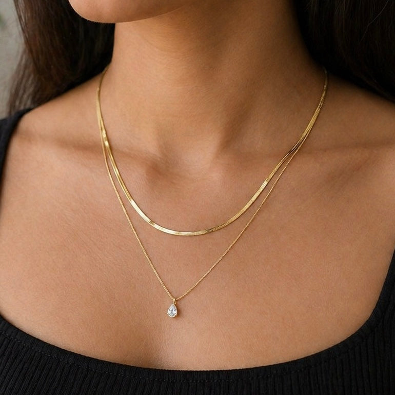 Tear Drop Dual Layered chain