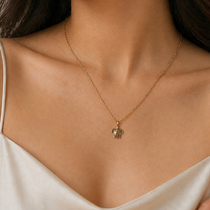 Dainty Turtle Luck Necklace