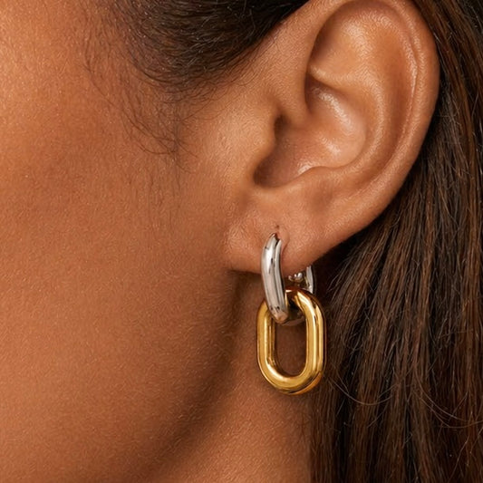 Dual Metal Linked Hoops
