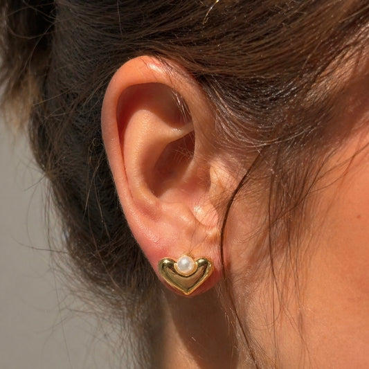 Heart Pop Studs