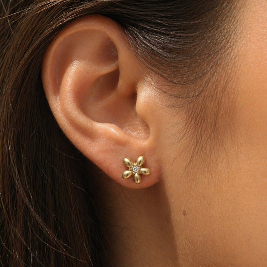 Gold Daisy Studs
