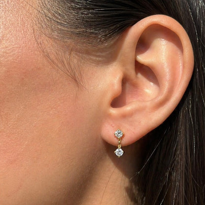 Dainty  Diamond Earrings