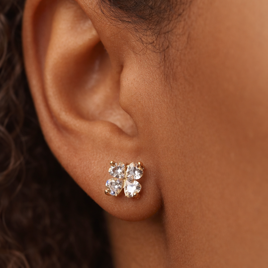 Zirconia Petal Studs