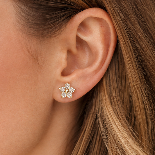 Iced Daisy Studs