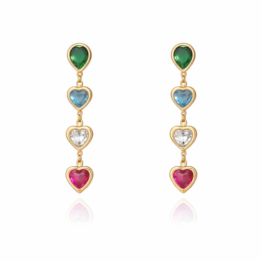 Kaleido Heart drop Earrings