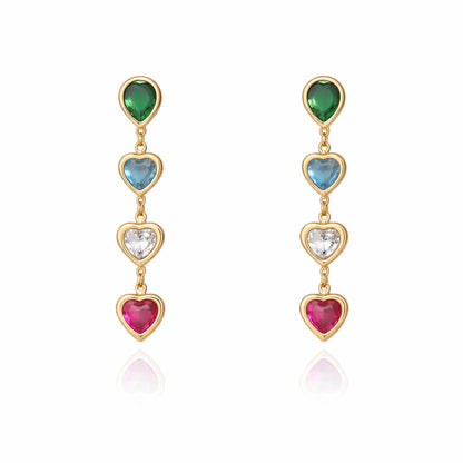 Kaleido Heart drop Earrings